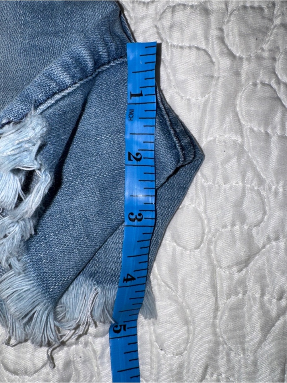 KanCan Classic High-Rise Frayed Hem Denim Shorts - Blue - Picture 7 of 7